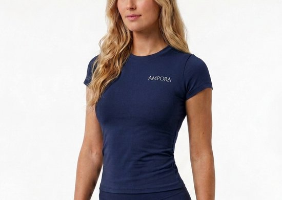AMPORA Performance Sportshirt Dames - Seamless Slim Fit - Luxe Sport-T-shirt