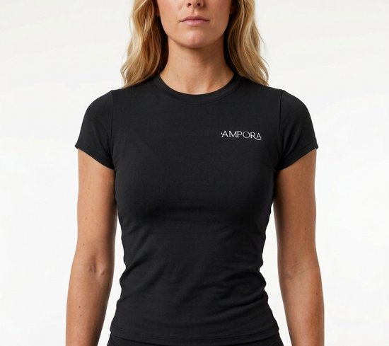 AMPORA Performance Sportshirt Dames - Seamless Slim Fit - Luxe Sport-T-shirt