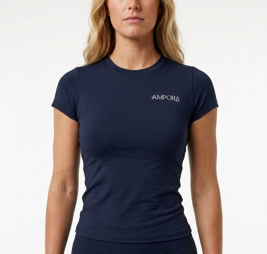 AMPORA Performance Sportshirt Dames - Seamless Slim Fit - Luxe Sport-T-shirt