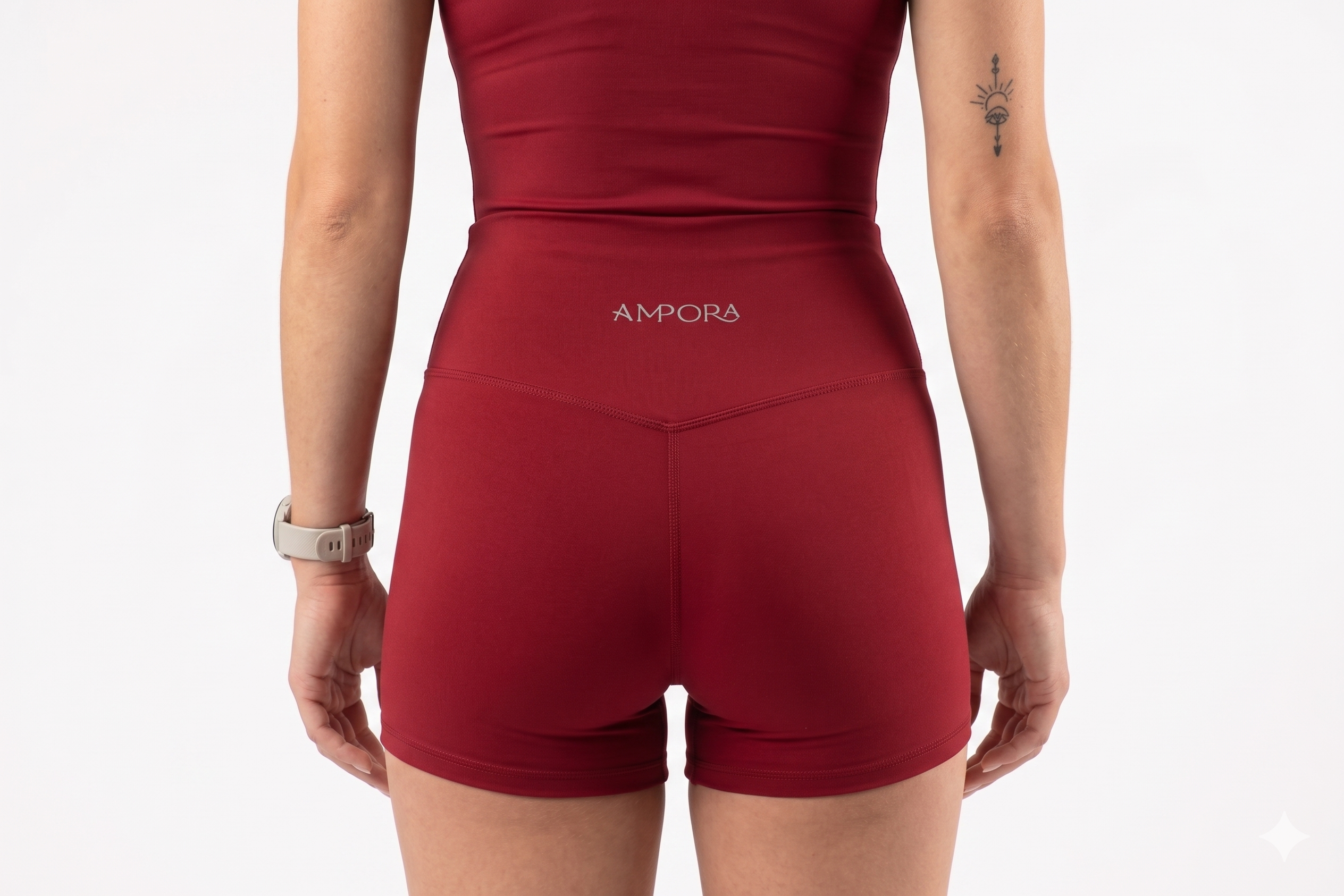 Ampora High Waist Sport Shorts Dames - Butt Scrunch & Seamless - Naadloos Sportbroekje - Ademend & Sneldrogend -