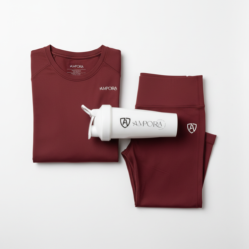 Ampora dames bundle - shaker, t-shirt en seamless legging