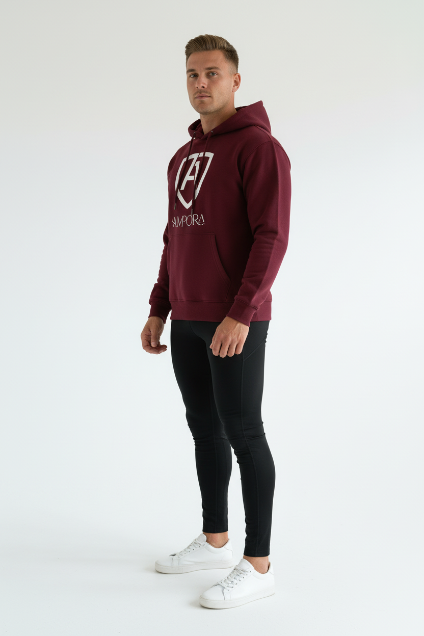 Bordeaux hoodie zijkant