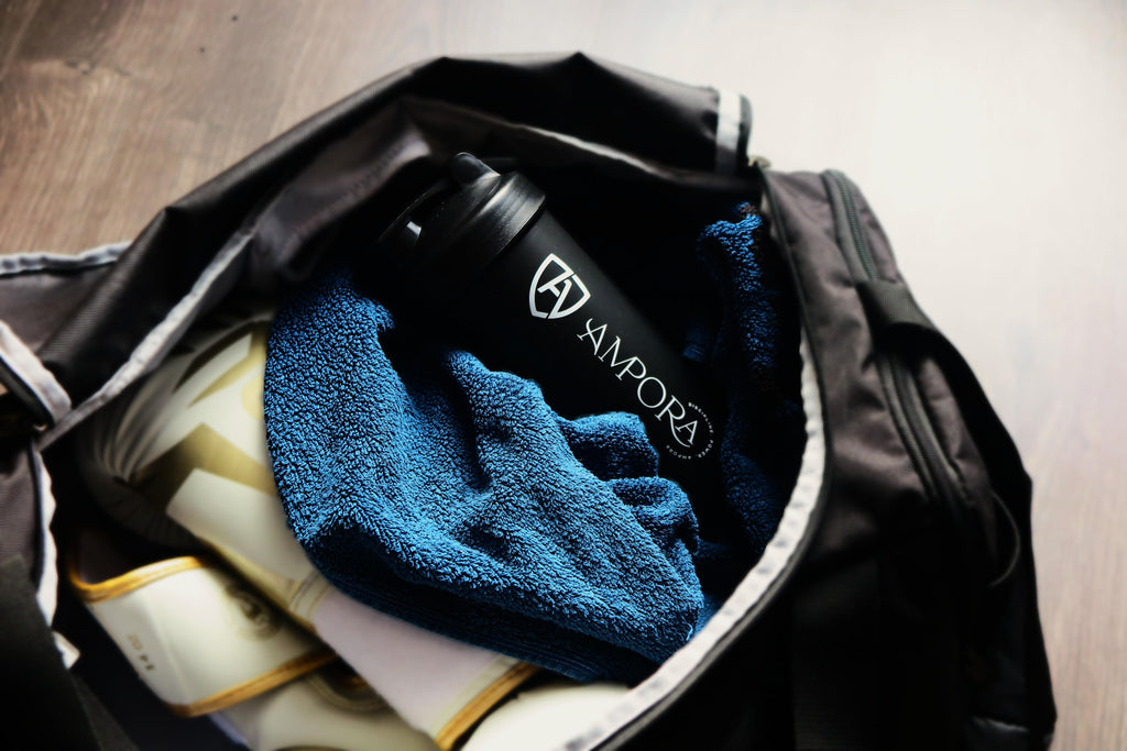 Ampora 600ml Premium Shaker Zwart – met Shakerbal