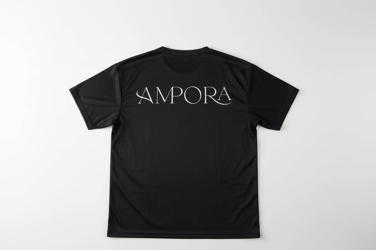 Heren Sportshirt Zwart – Ademend & Lichtgewicht | Ampora